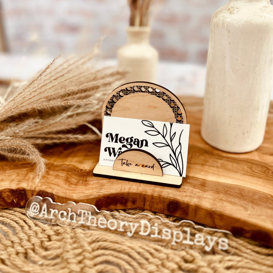 Rattan Arch Business Card Holder